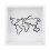 White 20x20cm Map Pattern Shadow Box Frame Storage for Tickets and Photos 3