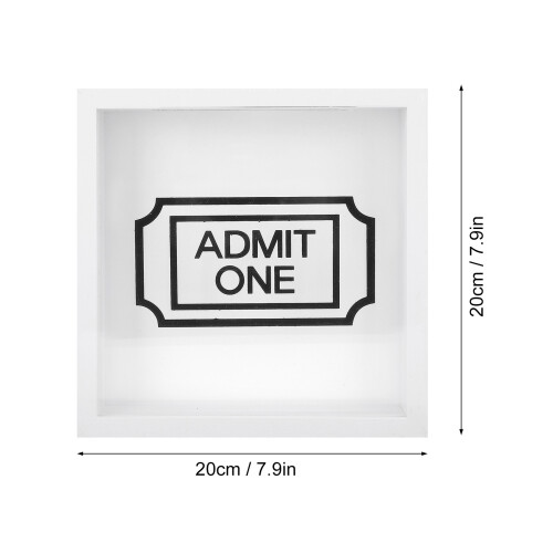 Shadow Box Frame Storage Box 20x20cm for Tickets & Photos, White 1