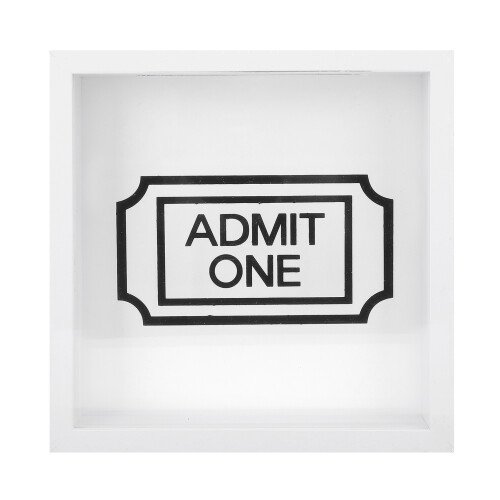 Shadow Box Frame Storage Box 20x20cm for Tickets & Photos, White 2