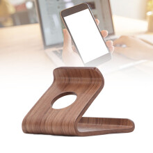 Support pour téléphone en bois de noyer avec patins antidérapants en TPU