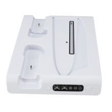RGB Gaming Console Cooling Station with Dual Charger & Headset Holder