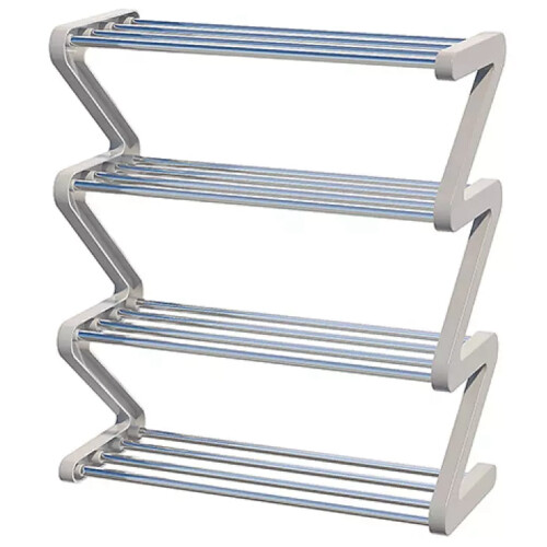 Shoe Rack Stackable Small Shoe Rack,  Shoe Shelf Storage Organizer for Entryway, Hallway and Close Gray