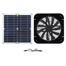 100W Solar Panel Fan Ventilator Exhaust Fan Waterproof Outdoor Portable Ventilator Exhaust Fan for Chicken Coops