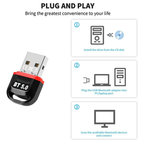 USB  5.0 Adapter,Computer  Receiver Transmitter,Driver Free for Win7/8/10/11,for Game Console PS4/5,PC 1