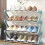 Shoe Rack Stackable Small Shoe Rack,  Shoe Shelf Storage Organizer for Entryway, Hallway and Close Gray 3