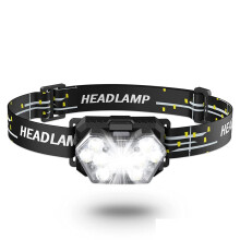 9 LED Headlight 2000 Lumens, Super Bright Headlight with Batteries, 5 Modes, and Adjustable, Headlight