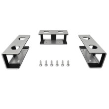 3 Pieces of Off-Stage Laptop Bracket, Under-Table Bracket is Suitable for Laptop, Under-Table Laptop Tray Silver