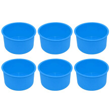 Silicone Cake Molds 4 Inch Round Baking Pan Non-Stick Silicone Baking Mold Bakeware Pan Reusable , Set of 6