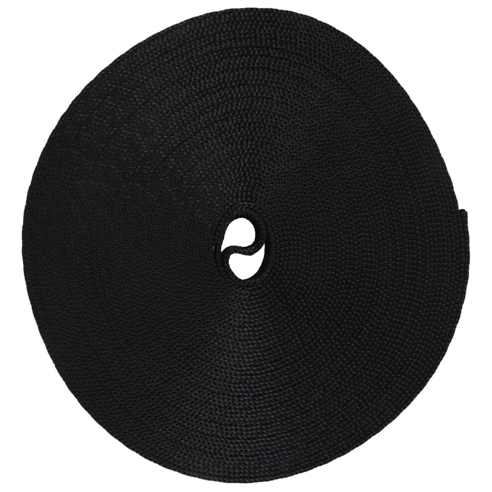 Black 10 Yards Nylon Webbing Tape Multi-Use Strap Strapping (25Mm) Width 4712875819743