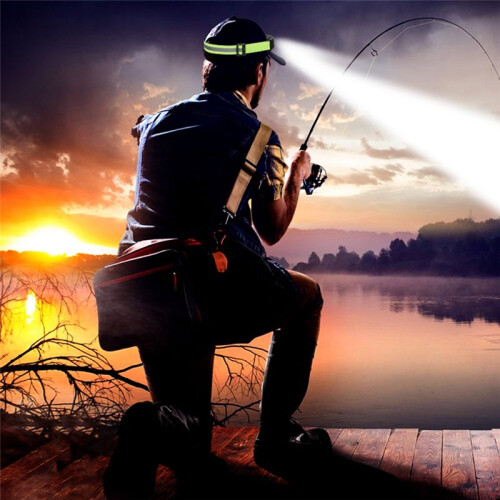 Sensor  Light Lamp Torch COB Running Headlight Waterproof USB Rechargeable  Light Built-In Battery Work Light 2