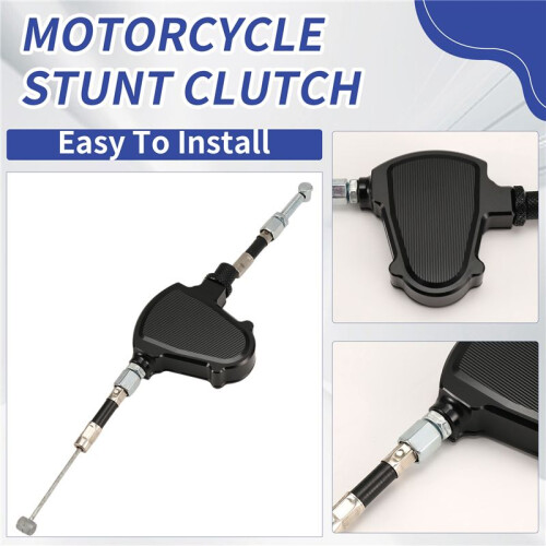 Universal Motorcycle Pull Wire Clutch Effort Saver Stunt Clutch Cable Easy System for    Black