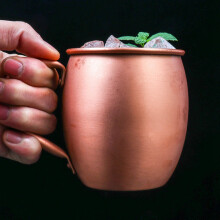 530ML Puur Koperen Mok Moskou Muilezel Mok Drum Cup Cocktail Cup Puur Koperen Mok Restaurant Bar Koud Drankje Cup, A