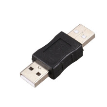 SODIAL(R) USB A Male to Male Connector Adapter Black