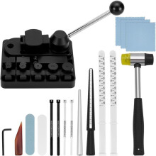Ring Bender Tool Kit DIY Spoon Rings Maker Machine Heavy Duty Ring Bender Jewelry Making Kit Mandrel Rubber Hamme
