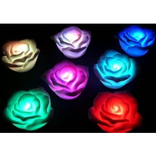 3x Color Changing LED Rose Lamp 2