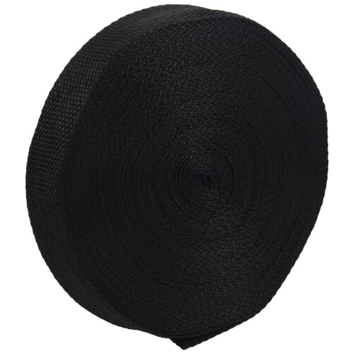 25mmx20m Roll Nylon Tape Strap For Webbing Bag Strapping Belt Making DIY  - Black