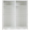 Malvern 4 Door Wardrobe - White 2