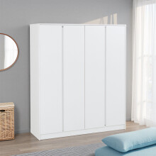 Malvern 4 Door Wardrobe - White
