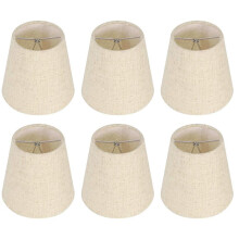 Small Lamp Shade Clip Bulb Set of 6 for Candelabra Bulbs, Fabric Lampshade for Table Chandelier Wall Lamp