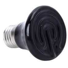 Hot 50W E27 Pet Heating Lamp Black Infrared Ceramic Emitter Heat Light Bulb Pet Brooder Reptile Lamp 220-230V