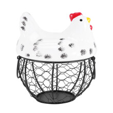 Cesta de Huevos, Cesta de Huevos, Organizador de Almacenamiento de Alambre Forjado, Cesta de Almacenamiento de Restaurante, DecoracióN de Gallina de