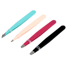 4 Pezzi Pinzette per Sopracciglia Colorate per Capelli Pinzette di Precisione nel Acciaio Inossidabile Estrattore per Capelli Fini Strumento di