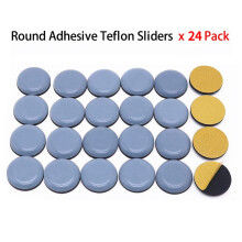 24 StüCk 25Mm MöBel Gleitet Selbst Klebende Stuhl Bein PTFE Schieber für MöBel Einfache Umzugsunternehmen (Rund)