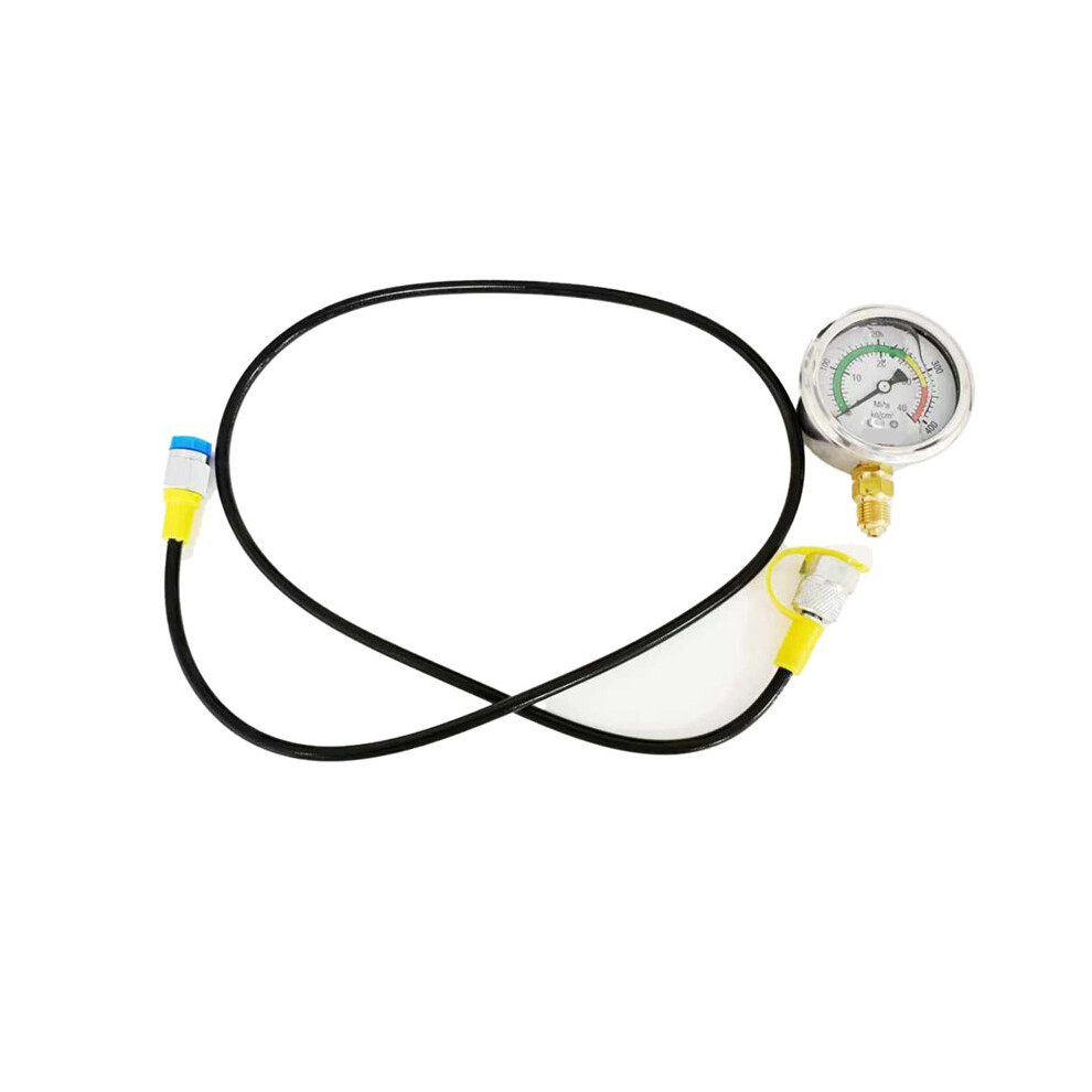 Hydraulic Hose Test Point Coupling M16x2âBsp1/4 + 0-400Bar 6000Psi Gauge 1.5M Hose Hydraulic Hose Gauge 6033441813544