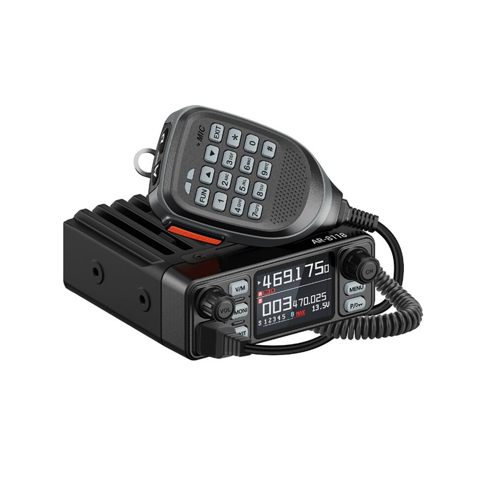 Ar-8118 25W Dual Band Mobile Radio Hd Voice 200Ch Long Range Vhf Uhf Anti-Interference Dual Ptt Hd Vioce Car Radio 4712864446219