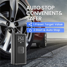Rechargeable Car Air Pump Tire Inflator Portable Compressor Digital Cordless Car Tyre Inflator Wired