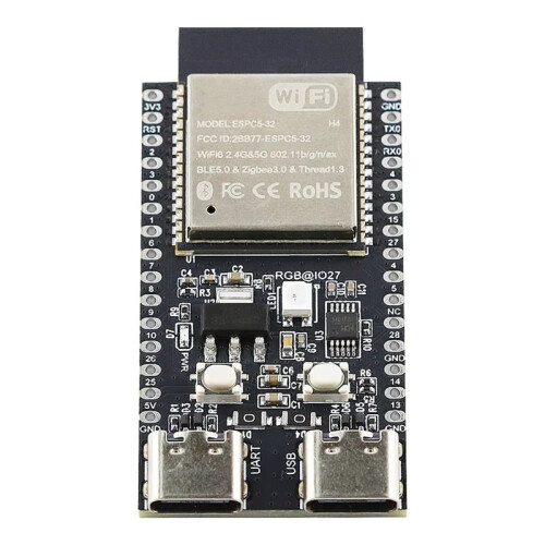 ESP32 C5 Development Board Dual-Frequency 2.4G and 5GHz WiFi Module ESP32-C5-DevKitC-1 N4 4MB Flash WIFI6 1