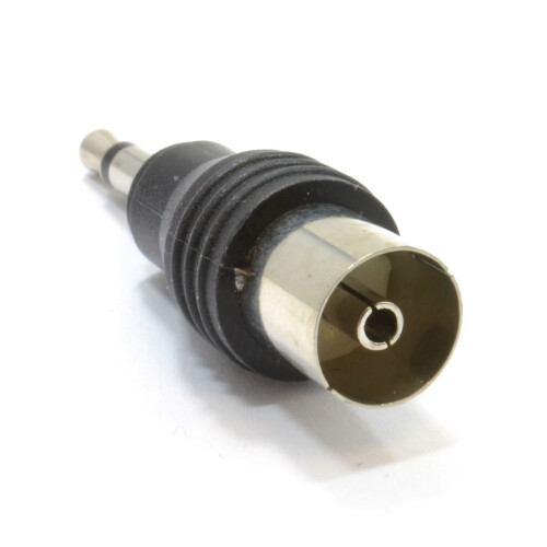 kenable RF Push Type Female Coax Socket to 3.5mm Mono Jack Plug Adapter 1