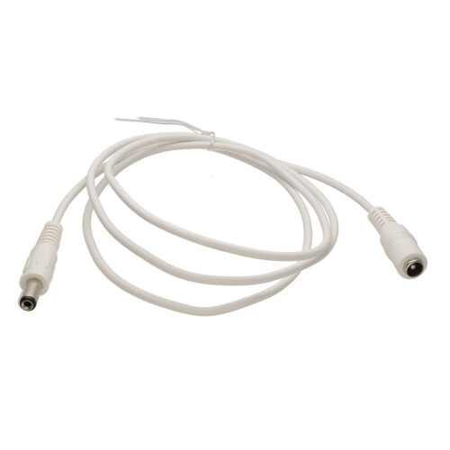 kenable 5.5 x 2.1mm DC Power Plug to Socket CCTV Extension Cable  1m WHITE 1