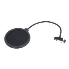 Doppel-Lagen-Mikrofon-Pop-Filter mit flexiblem Schlauch 13cm Mesh & Klemme