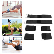 2 Stück atmungsaktive Nylon-Hantel-Knöchelriemen für Krafttraining Schwarz