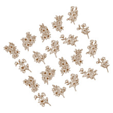 20 Pcs Floral Stickers Light Paper Decals Scrapbook Supplies Type 1