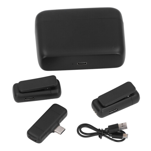 Micro lavalier sans fil 2,4 GHz, microphone de 150 mAh, étui 1
