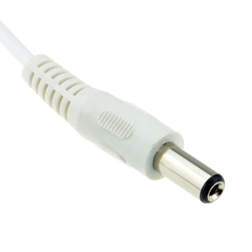 kenable 5.5 x 2.1mm DC Power Plug to Socket CCTV Extension Cable  5m WHITE 1
