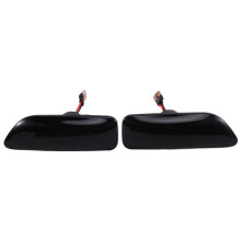 2 Peças de Luz de Seta Lateral Dinâmica LED de Fluxo Contínuo para  S80 XC90 XC70 V70 S60 2001-2009, Preto Fumê
