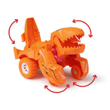 Jouet voiture dinosaure réaliste transformable pour tout-petits, plastique orange