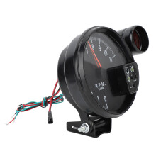 12V Car Tachometer with 7-Color LED Shift Light, 5 Inch Display for 4/6/8 Cylinder Vehicles