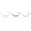 3PCS Stainless Steel Eyebrow Stencil Microblading Ruler Set Silver Black Gold 7