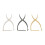 3PCS Stainless Steel Eyebrow Stencil Microblading Ruler Set Silver Black Gold 13