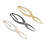 3PCS Stainless Steel Eyebrow Stencil Microblading Ruler Set Silver Black Gold 14