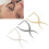 3PCS Stainless Steel Eyebrow Stencil Microblading Ruler Set Silver Black Gold 1