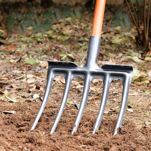 High Carbon Steel Digging Fork 34mm Heavy Duty Garden Spading Tool 2