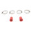 High Temp Silicone Pipe Clamps Connector for Banshee 1987-2006, Red (2 Pack) 15