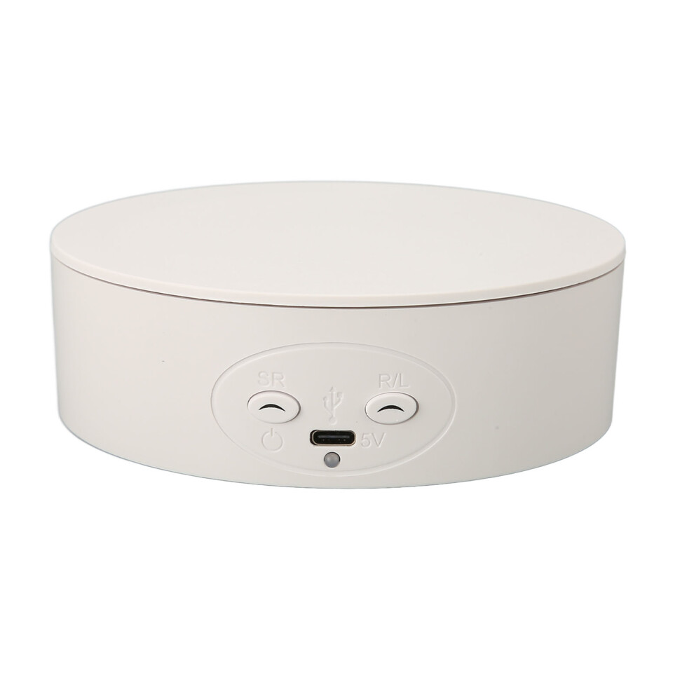 360 Rotating Display Stand 5Kg Load Ab 13Cm Electric Turtable White 3721386551371