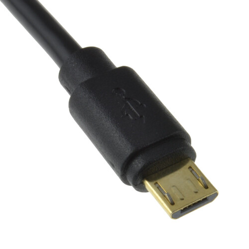 kenable GOLD USB 2.0 A To MICRO B FAST CHARGER and Sync Cable 24AWG  0.15m BLACK 1