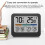 Large Screen Digital Thermo-Hygrometer - Black, 3.0" LCD Display 4